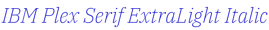 IBM Plex Serif ExtraLight Italic шрифт
